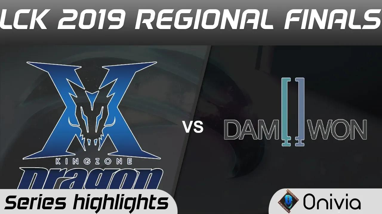 KZ vs DWG Highlights All Games LCK 2019 Regional Finals KingZone DragonX vs DAMWON Gaming Highlights thumbnail