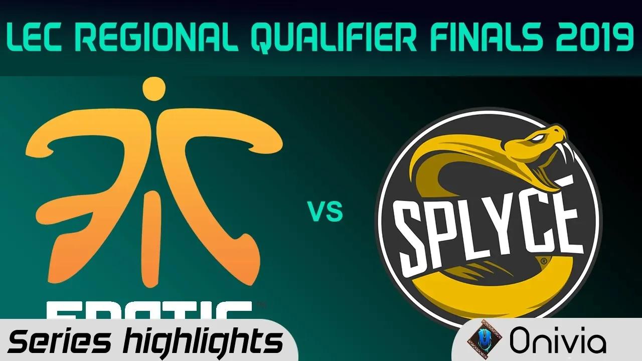 FNC vs SPY Series Highlights LEC 2019 Regional Qualifier Finals Fnatic vs Splyce LEC Highlights by O thumbnail