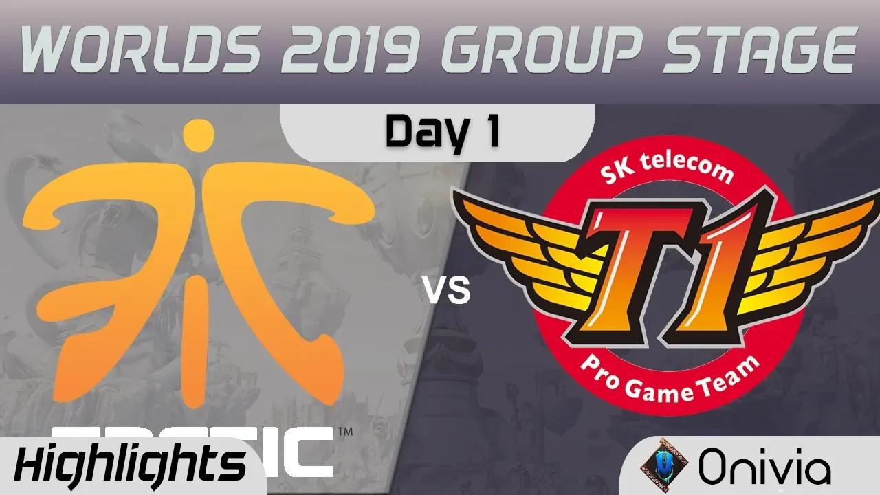 FNC vs SKT Highlights Worlds 2019 Group Stage Fnatic vs SK Telecom T1 by Onivia thumbnail