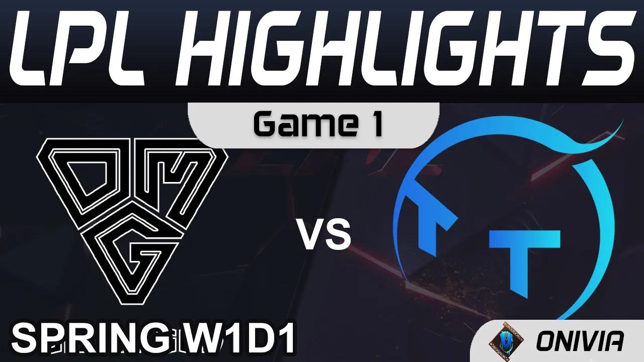 OMG vs TT Highlights Game 1 LPL Spring Season 2022 W1D1 Oh My God vs ThunderTalk Gaming by Onivia thumbnail