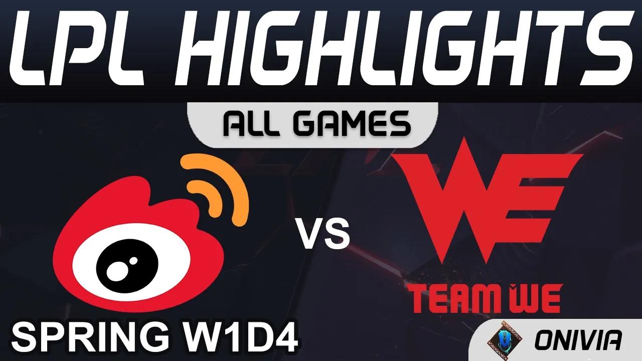 WBG vs WE Highlights ALL GAMES LPL Spring Season 2022 W1D4 Weibo Gaming vs Team WE by Onivia thumbnail