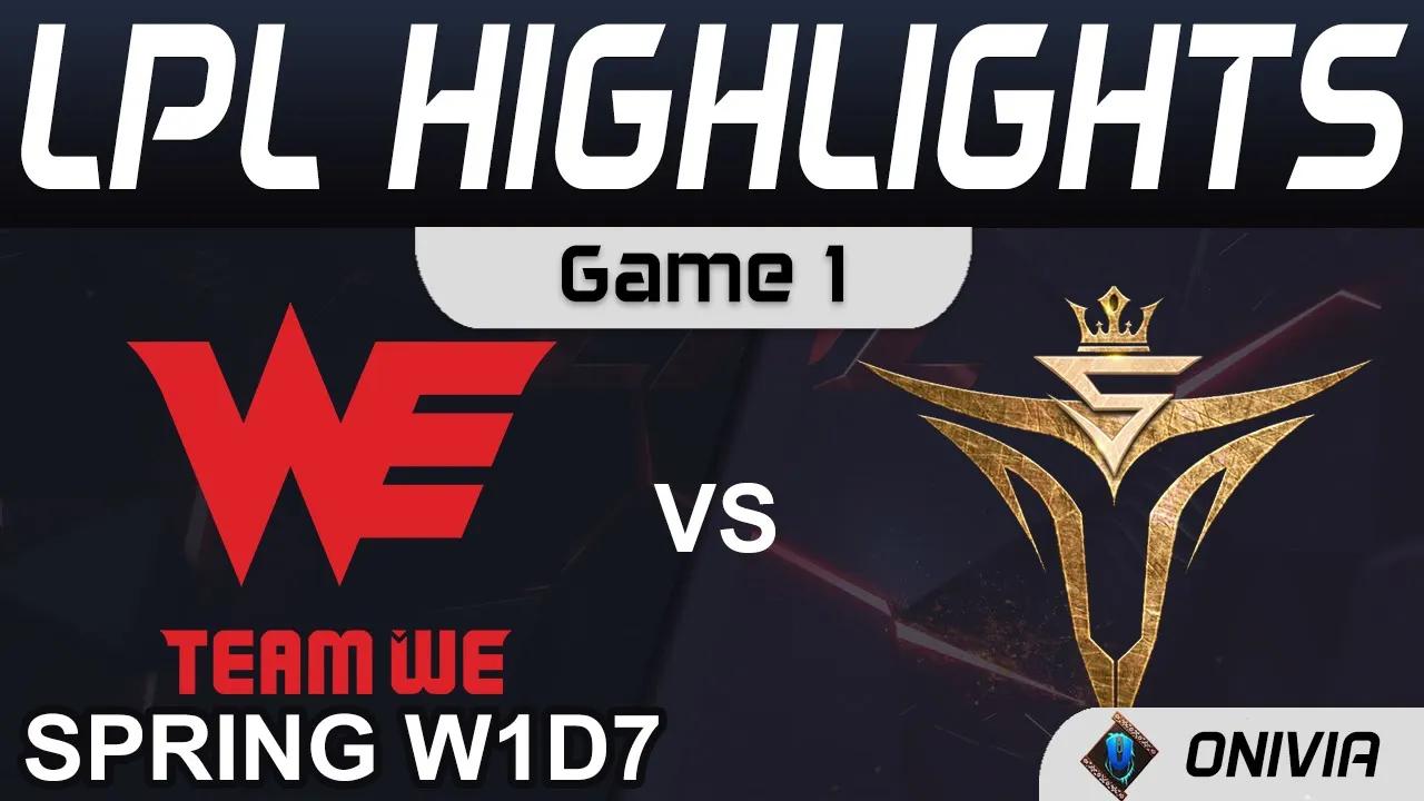 WE vs V5 Highlights Game 1 LPL Spring Season 2022 W1D7 Team WE vs Victory Five by Onivia thumbnail