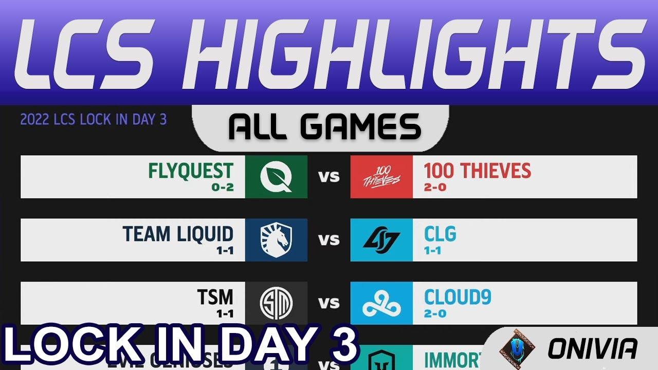 LCS Highlights LCS Lock In Day 3 2022 All Games By Onivia thumbnail