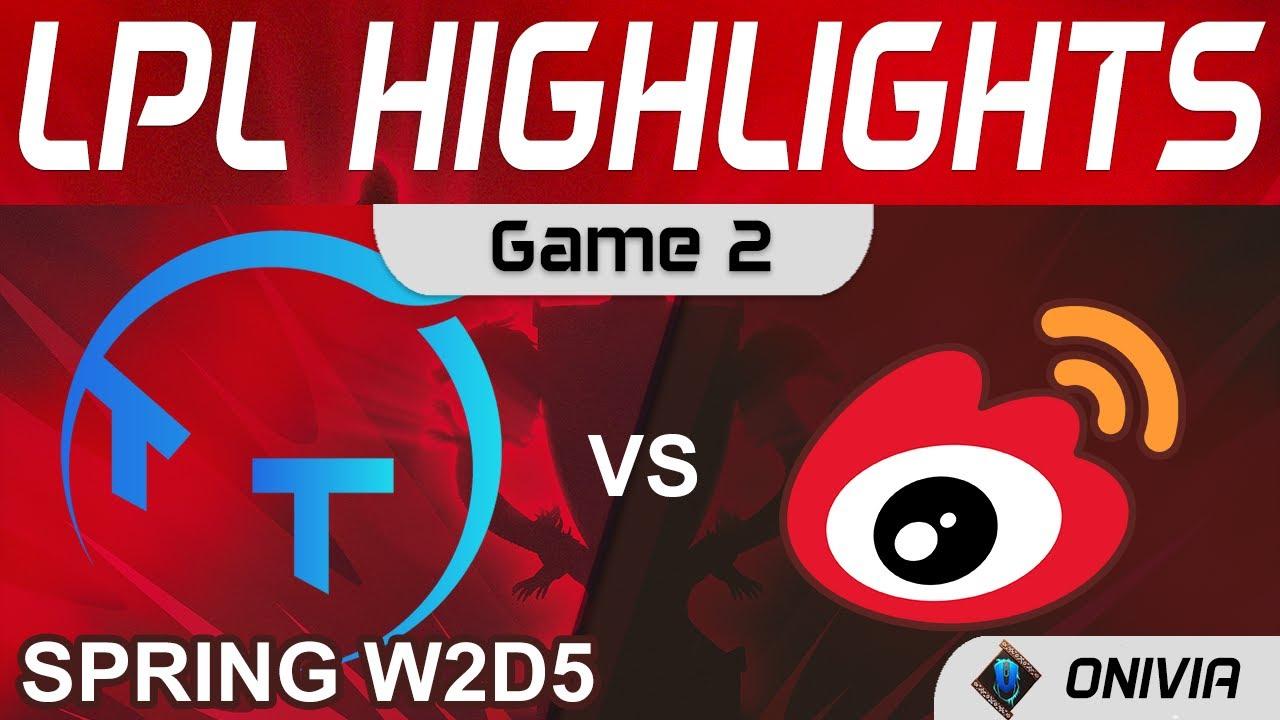 TT vs WBG Highlights Game 2 LPL Spring Season 2022 W2D5 ThunderTalk Gaming vs Weibo Gaming by Onivia thumbnail