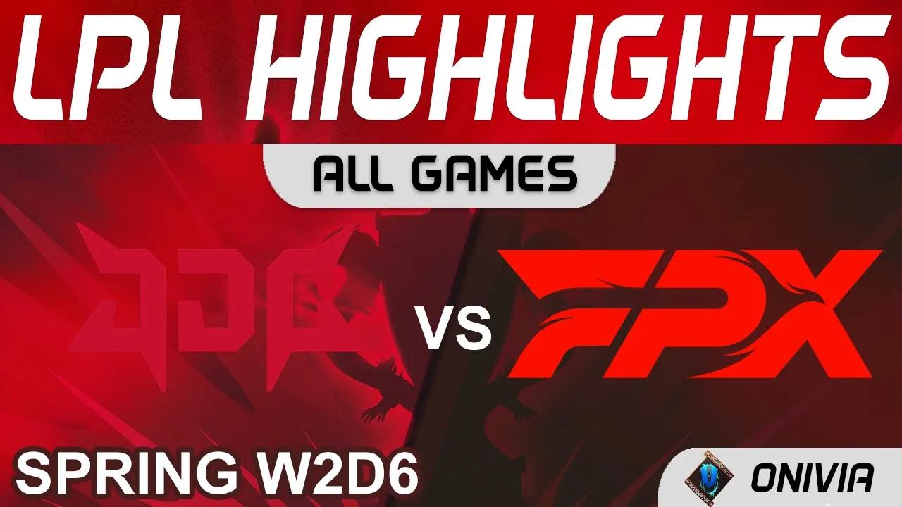 JDG vs FPX Highlights ALL GAMES LPL Spring Season 2022 W2D6 JD Gaming vs FunPlus Phoenix by Onivia thumbnail