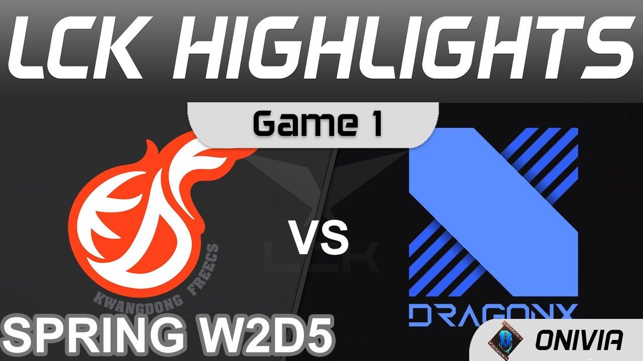 KDF vs DRX Highlights Game 1 LCK Spring Season 2022 W2D5 Kwangdong Freecs vs DragonX by Onivia thumbnail