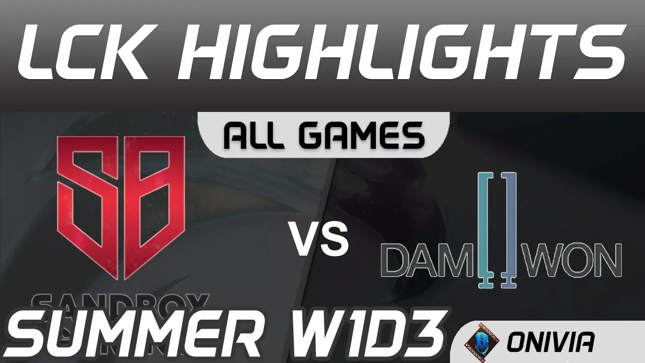 SB vs DWG Highlights ALL GAMES LCK Summer Season 2020 W1D3 SANDBOX Gaming vs DAMWON by Onivia thumbnail