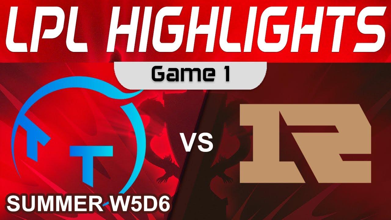 TT vs RNG Highlights Game 1 LPL Summer Season 2023 W5D6 ThunderTalk Gaming vs Royal Never Give Up thumbnail