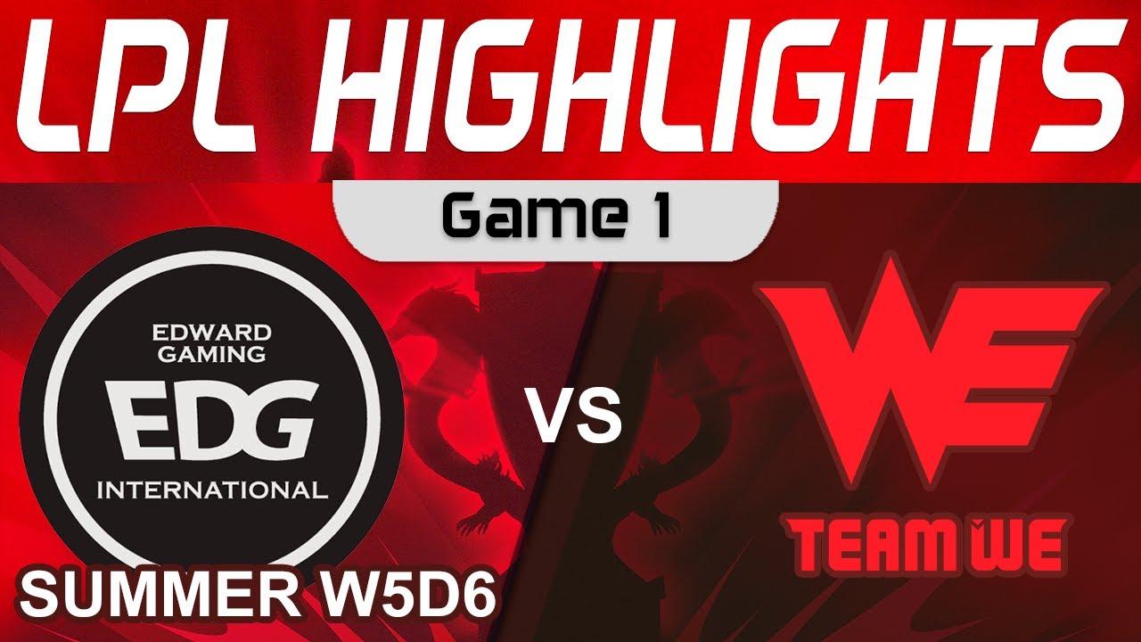 EDG vs WE Highlights Game 1 LPL Summer Season 2023 W5D6 EDward Gaming vs Team WE by Onivia thumbnail