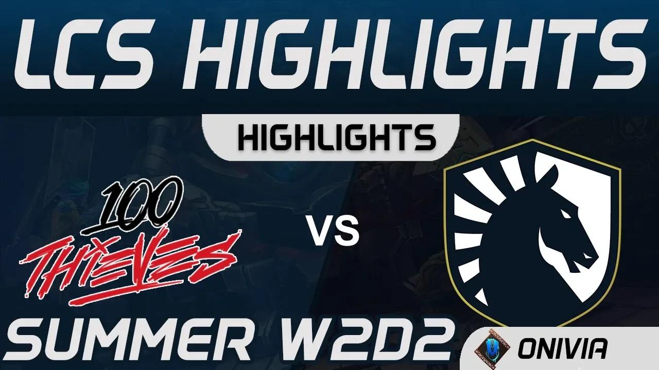 100 vs TL Highlights LCS Summer 2020 W2D2 100 Thieves vs Team Liquid by Onivia thumbnail