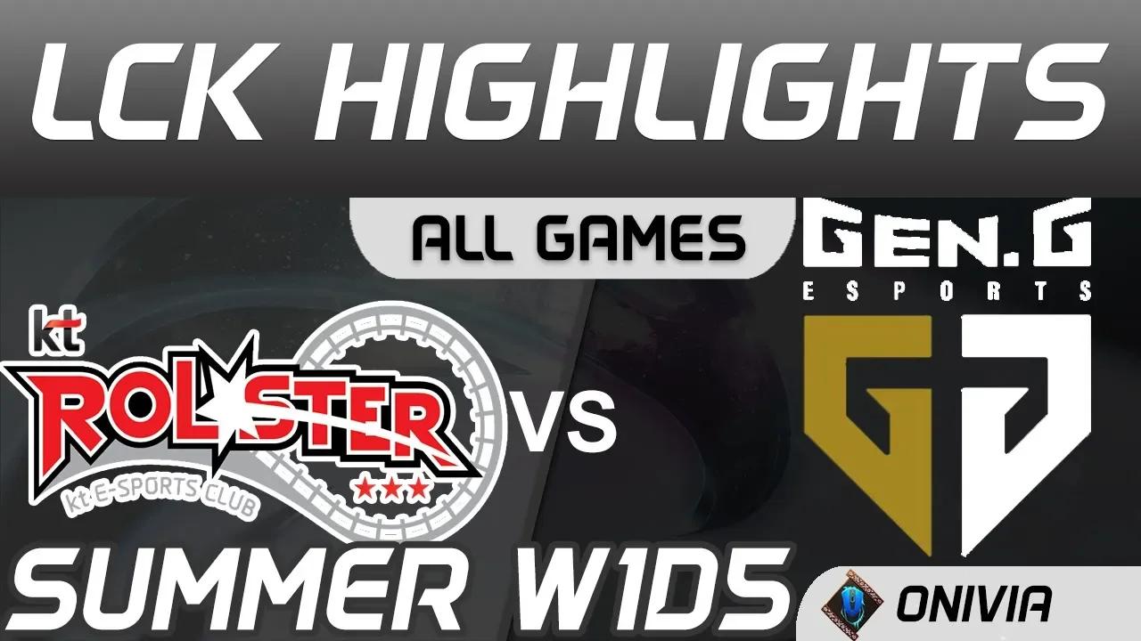 KT vs GEN Highlights ALL GAMES LCK Summer Season 2020 W1D5 KT Rolster vs Gen G by Onivia thumbnail