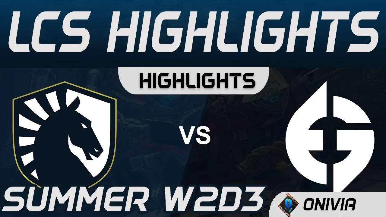 TL vs EG Highlights LCS Summer 2020 W2D3 Team Liquid vs Evil Geniuses by Onivia thumbnail