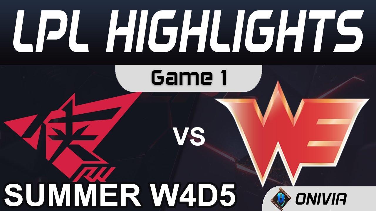 RW vs WE Highlights Game 1 LPL Summer Season 2020 W4D5 Rogue Warriors vs Team WE by Onivia thumbnail