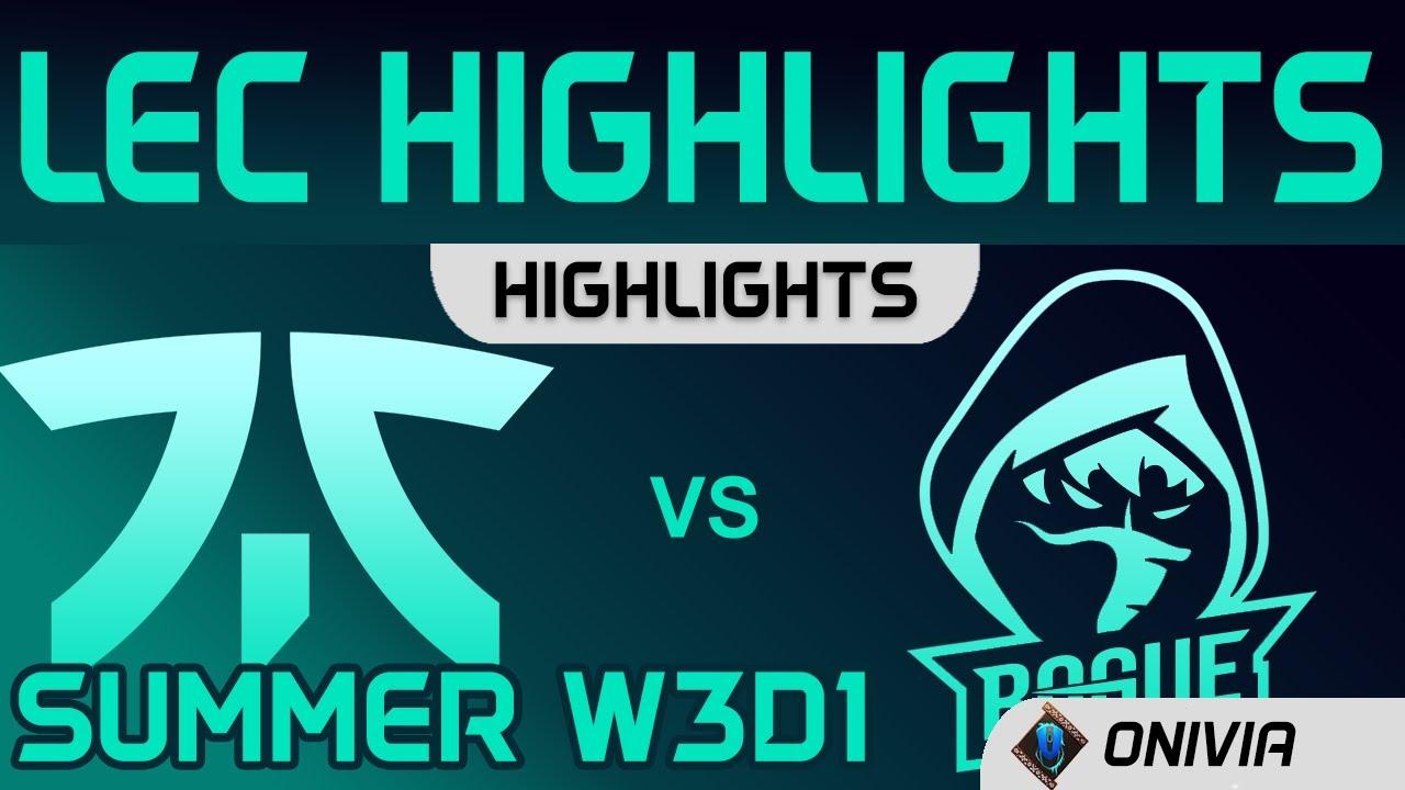 FNC vs RGE Highlights Summer W3D1 LEC Summer 2020 Fnatic vs Rogue by Onivia thumbnail