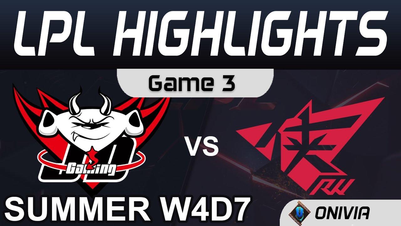 JDG VS RW Highlights Game 3 LPL Summer Season 2020 W4D7 JD Gaming vs Rogue Warriors by Onivia thumbnail