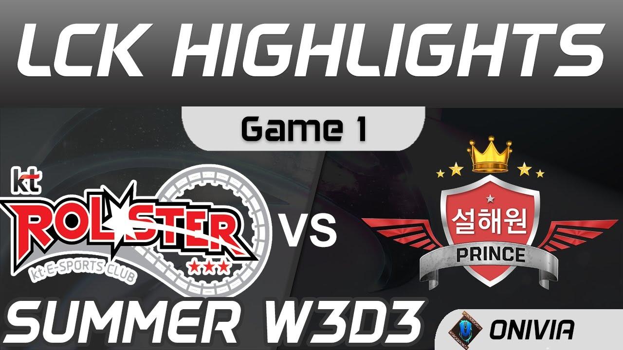 KT vs SP Highlights Game 1 LCK Summer Season 2020 W3D3 KT Rolster vs SeolHaeOne Prince by Onivia thumbnail