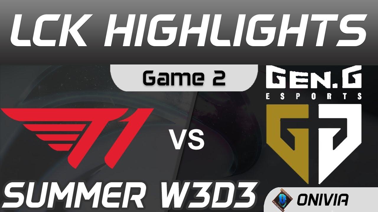 T1 vs GEN Highlights Game 2 LCK Summer Season 2020 W3D3 T1 vs Gen G by Onivia thumbnail