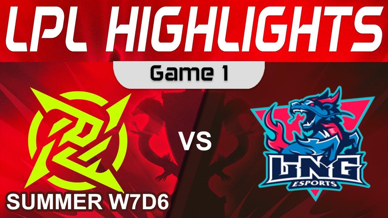 NIP vs LNG Highlights Game 1 LPL Summer Season 2023 W7D6 Ninjas in Pyjamas vs LNG Esports by Onivia thumbnail