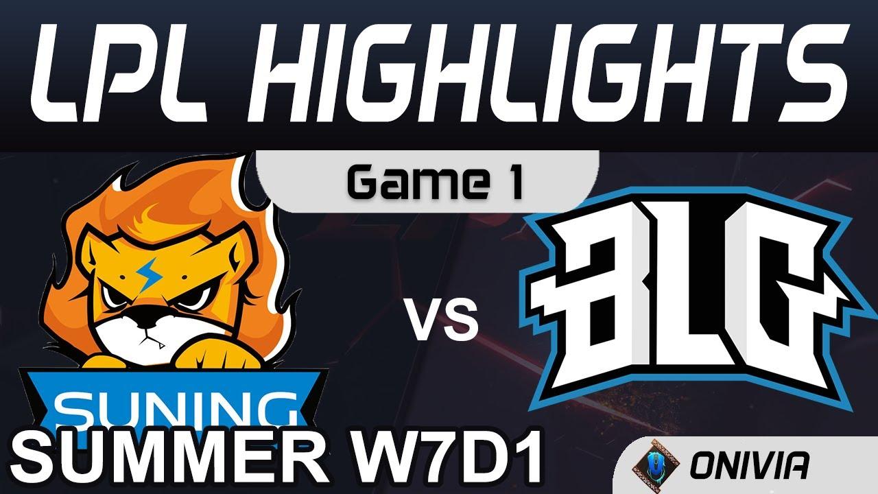 SN vs BLG Highlights Game 1 LPL Summer Season 2020 W7D1 Suning vs Bilibili Gaming by Onivia thumbnail