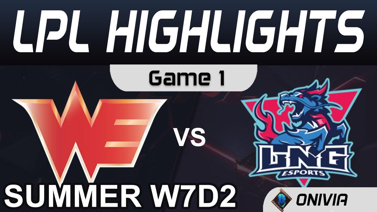 WE vs LNG Highlights Game 1 LPL Summer Season 2020 W7D2 Team WE vs LNG Esports by Onivia thumbnail