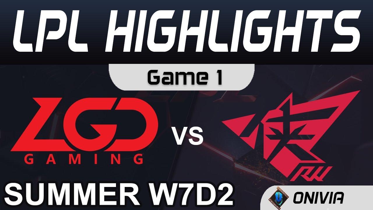 LGD vs RW Highlights Game 1 LPL Summer Season 2020 W7D2 LGD Gaming vs Rogue Warriors by Onivia thumbnail