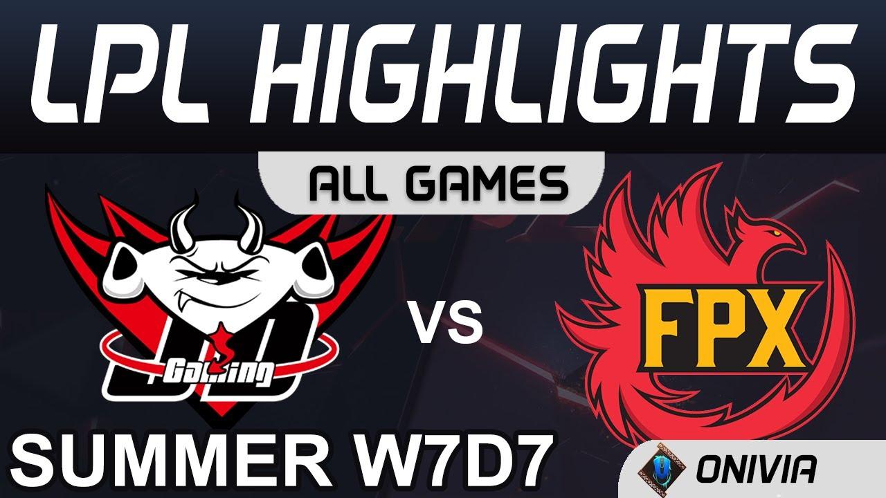 JDG vs FPX Highlights ALL GAMES LPL Summer Season 2020 W7D7 JD Gaming vs FunPlus Phoenix by Onivia thumbnail