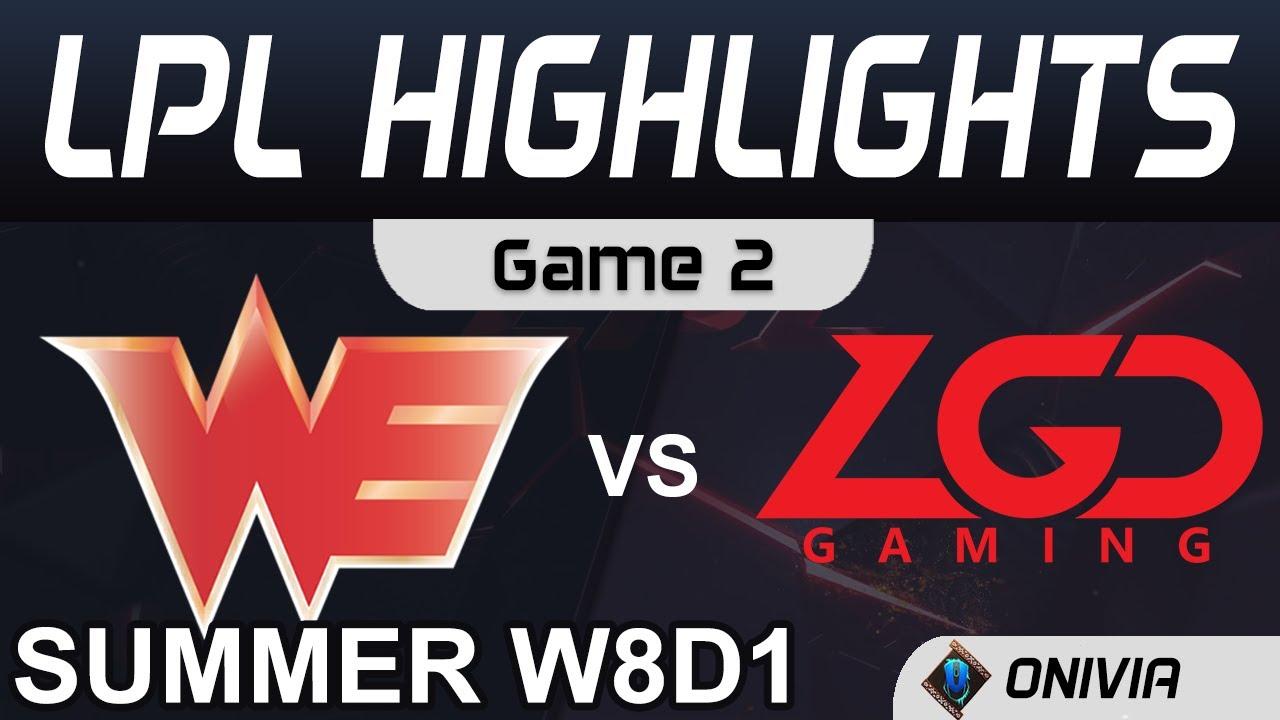 WE vs LGD Highlights Game 2 LPL Summer Season 2020 W8D1 Team WE vs LGD Gaming by Onivia thumbnail