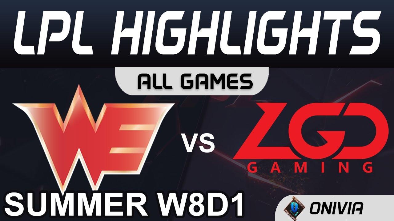 WE vs LGD Highlights ALL GAMES LPL Summer Season 2020 W8D1 Team WE vs LGD Gaming by Onivia thumbnail