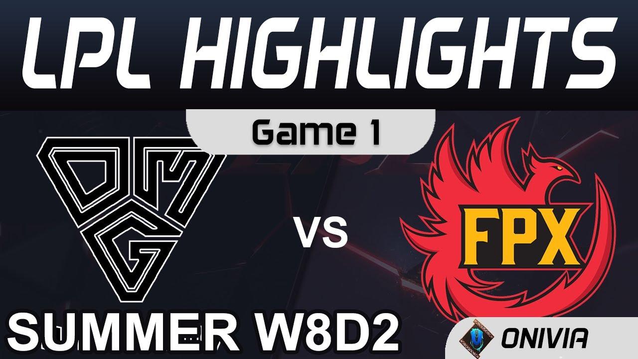 OMG vs FPX Highlights Game 1 LPL Summer Season 2020 W8D2 Oh My God vs FunPlus Phoenix by Onivia thumbnail