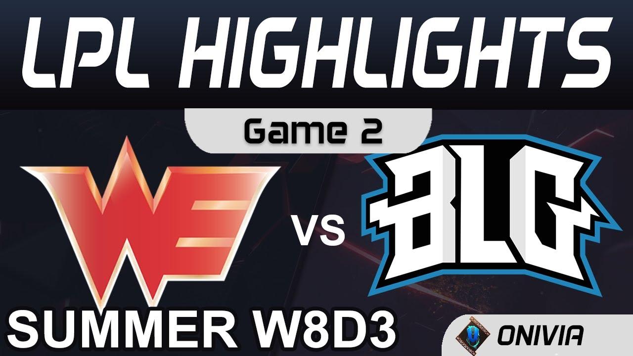 WE vs BLG Highlights Game 2 LPL Summer Season 2020 W8D3 Team WE vs Bilibili Gaming by Onivia thumbnail