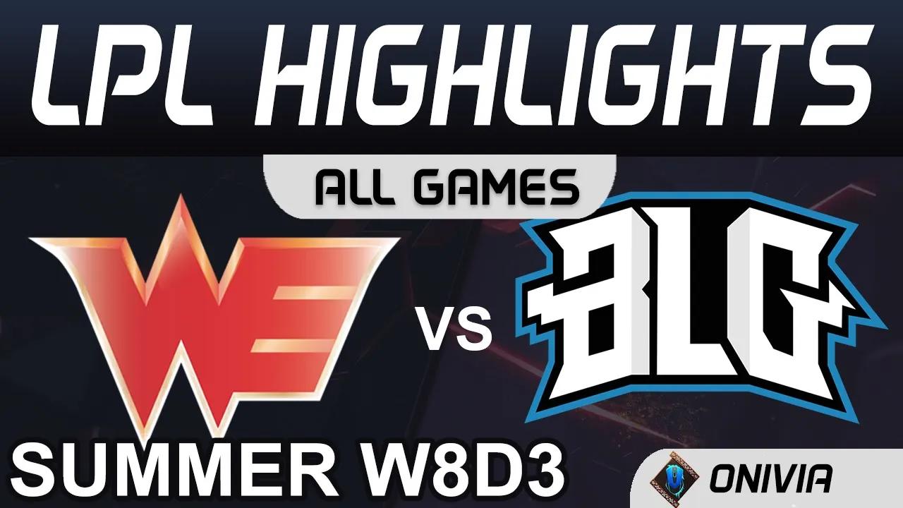 WE vs BLG Highlights ALL GAMES LPL Summer Season 2020 W8D3 Team WE vs Bilibili Gaming by Onivia thumbnail