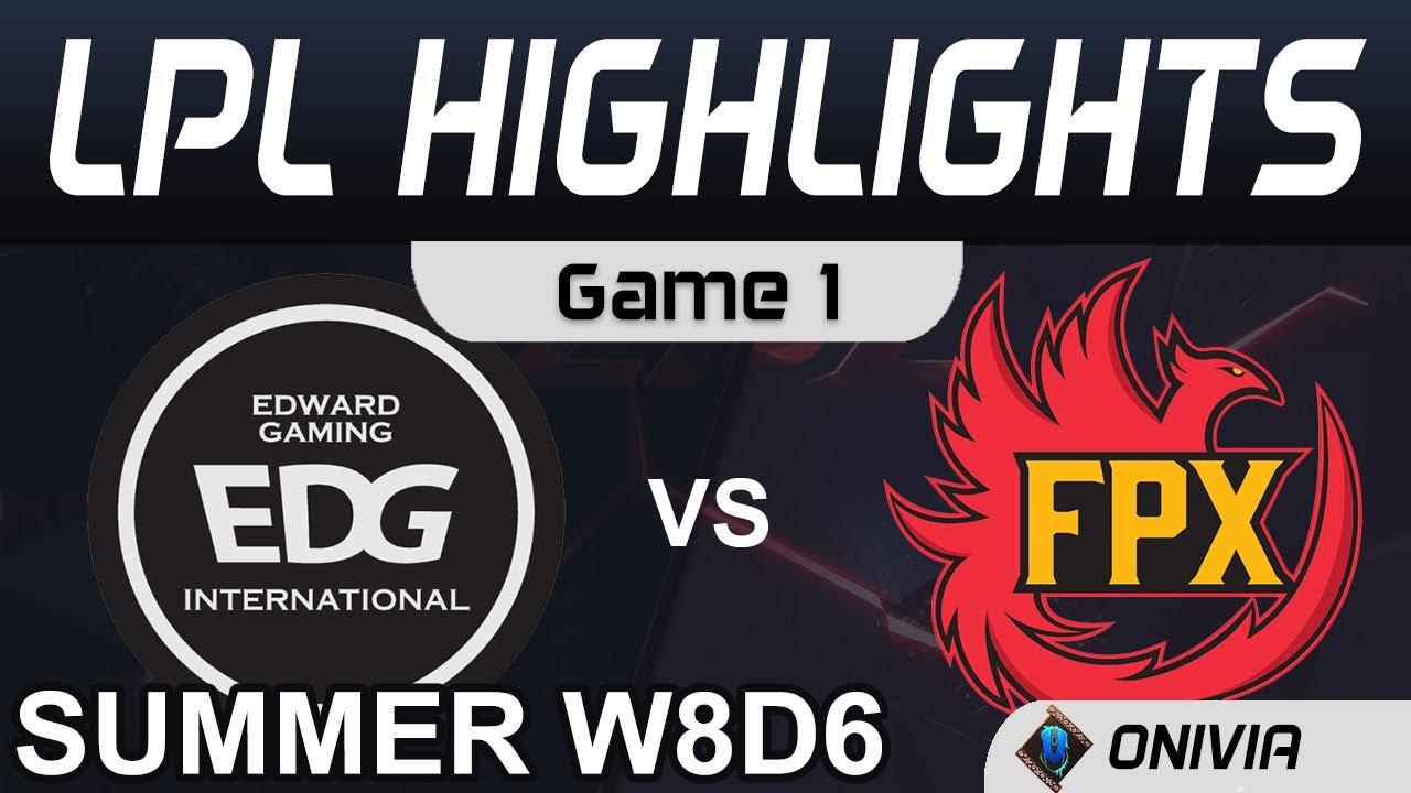 EDG vs FPX Highlights Game 1 LPL Summer Season 2020 W8D6 EDward Gaming vs FunPlus Phoenix by Onivia thumbnail