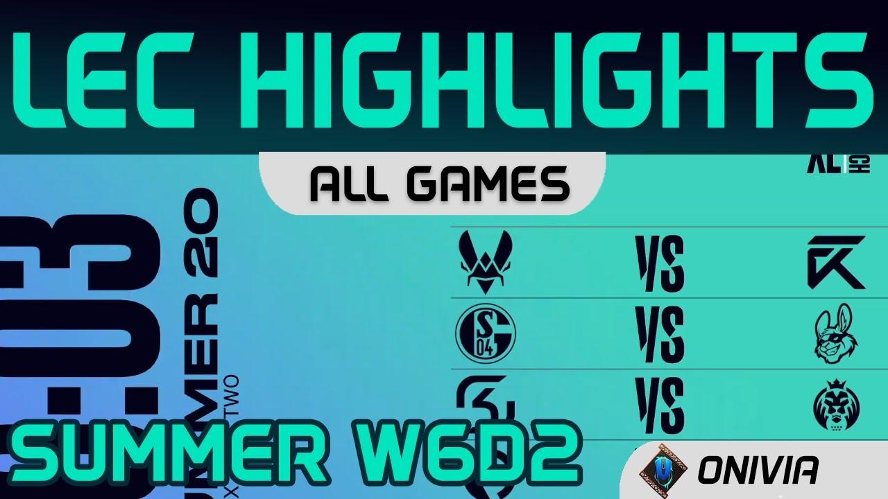 LEC Highlights Week6 Day2 LEC Summer 2020 All Games By Onivia thumbnail