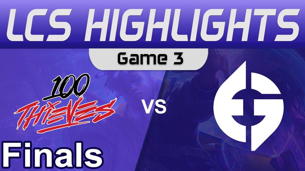 100 vs EG Highlights Game 3 Finals LCS Spring Season 2022 100 Thieves vs Evil Geniuses by Onivia thumbnail