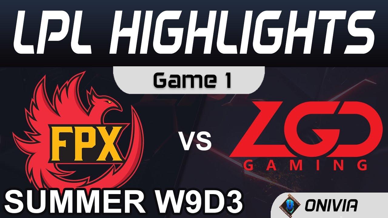 FPX vs LGD Highlights Game 1 LPL Summer Season 2020 W9D3 FunPlus Phoenix vs LGD Gaming by Onivia thumbnail