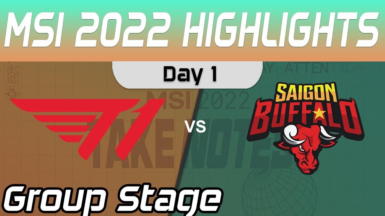 T1 vs SGB Highlights Day 1 MSI 2022 Group Stage T1 vs Saigon Buffalo by Onivia thumbnail