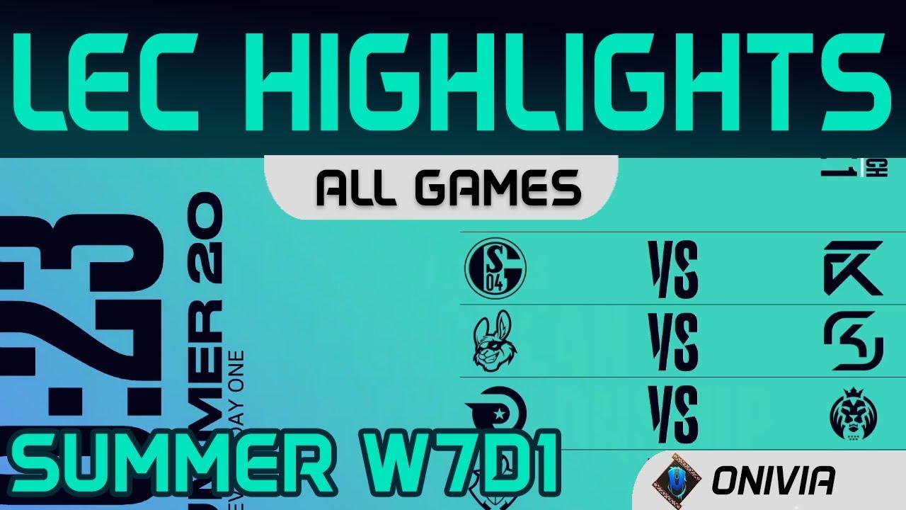 LEC Highlights Week7 Day1 LEC Summer 2020 All Games By Onivia thumbnail