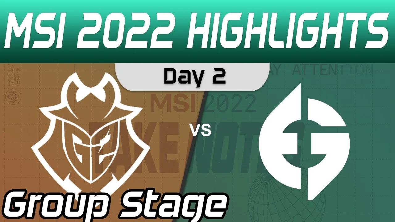 G2 vs EG Highlights Day 2 MSI 2022 Group Stage G2 Esports vs Evil Geniuses by Onivia thumbnail