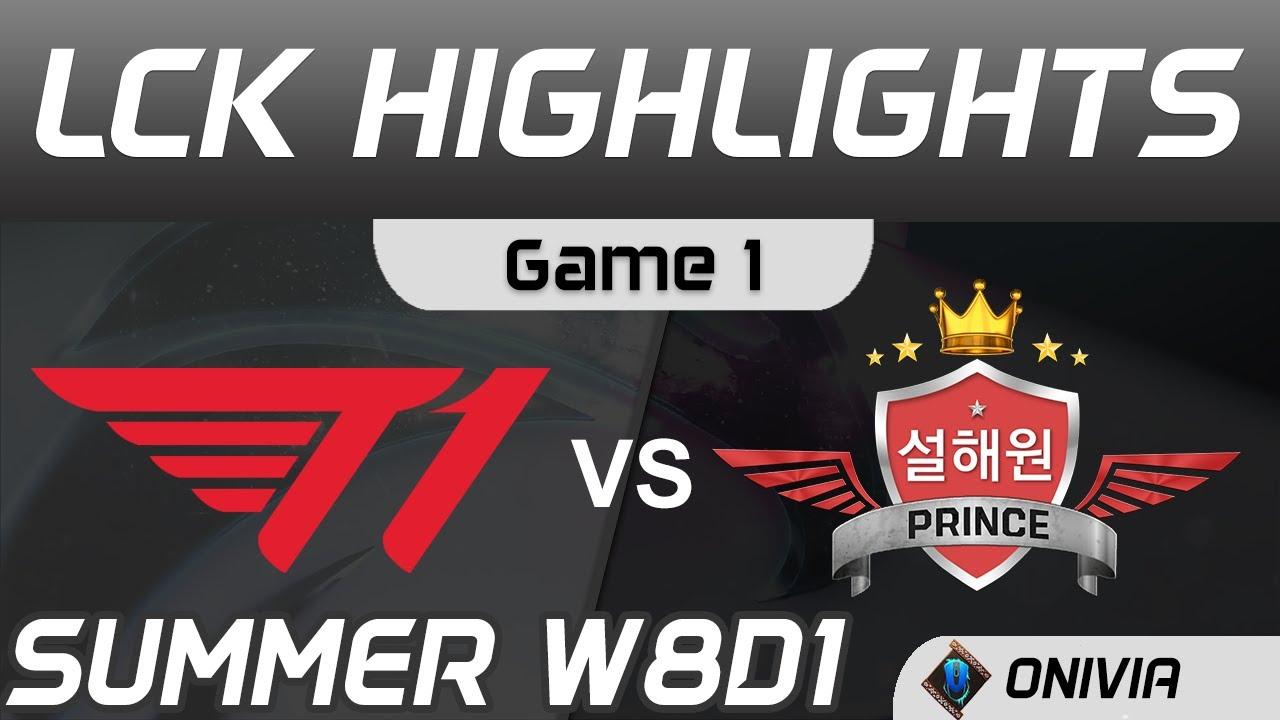 T1 vs SP Highlights Game 1 LCK Summer Season 2020 W8D1 T1 vs SeolHaeOne Prince by Onivia thumbnail