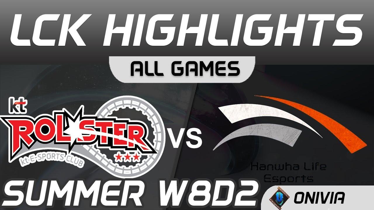 KT vs HLE Highlights ALL GAMES LCK Summer Season 2020 W8D2 KT Rolster vs Hanwha Life Esports by Oniv thumbnail