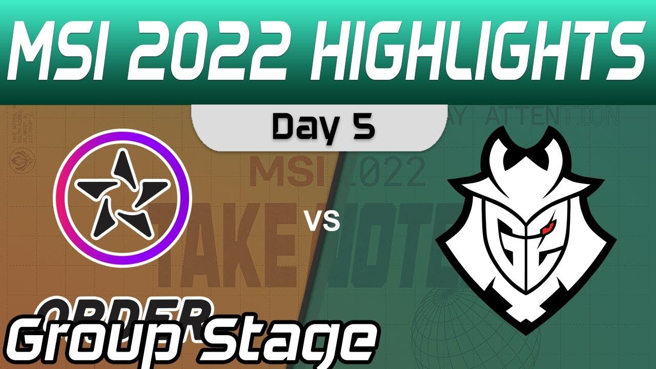 ORD vs G2 Highlights Day 5 MSI 2022 Group Stage ORDER vs G2 Esports by Onivia thumbnail