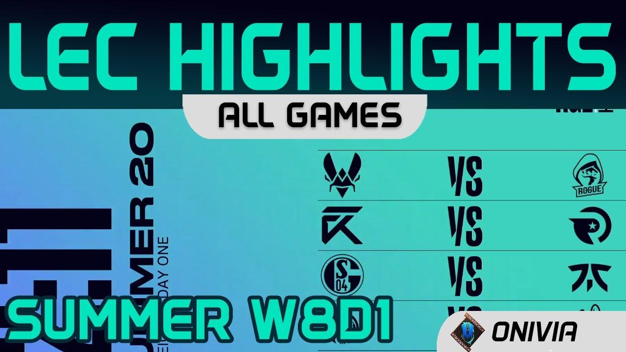 LEC Highlights Week8 Day1 LEC Summer 2020 All Games By Onivia thumbnail