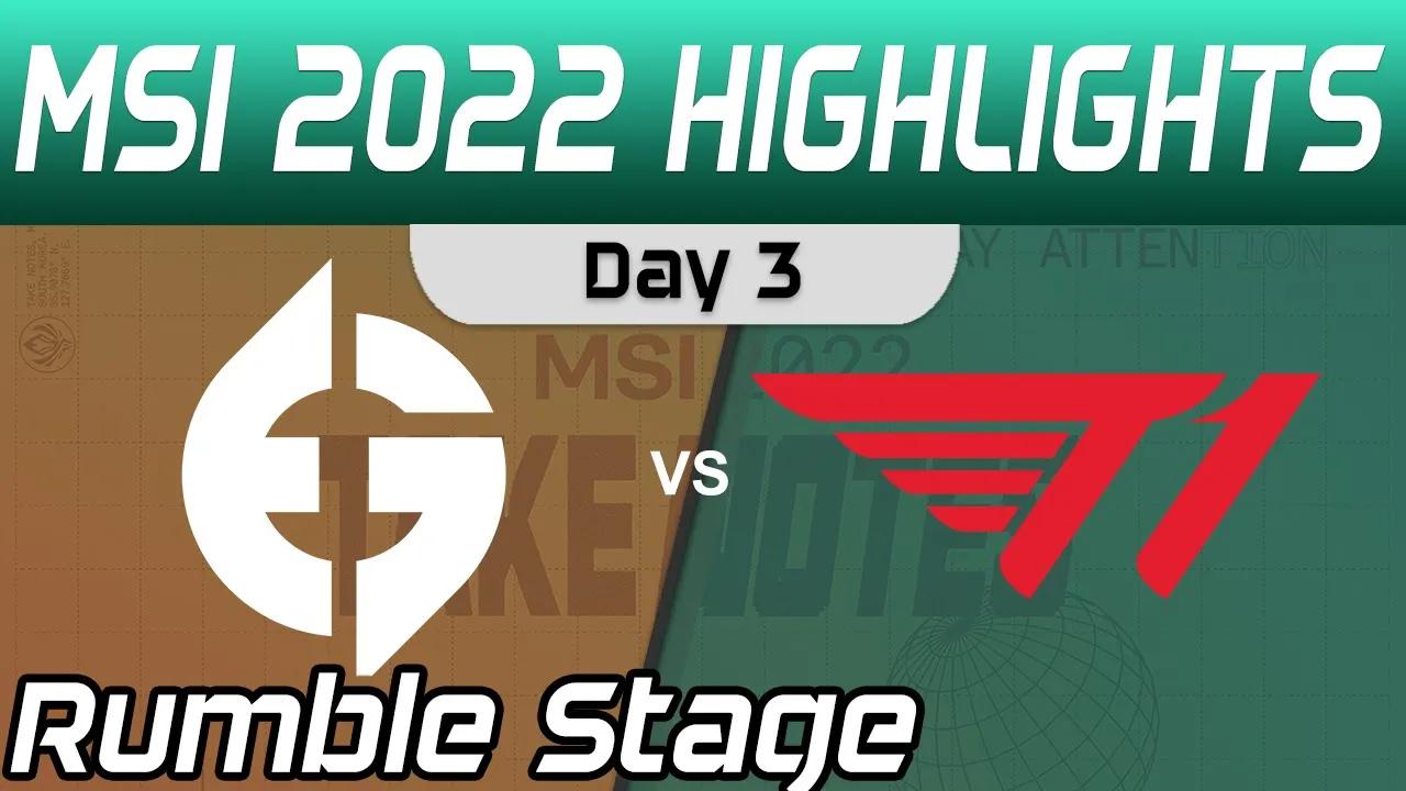 EG vs T1 Highlights Day 3 MSI 2022 Rumble Stage Evil Geniuses vs T1 by Onivia thumbnail