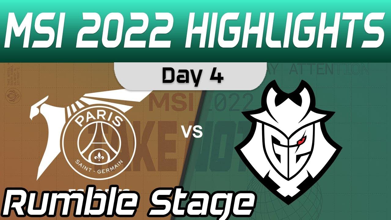 PSG vs G2 Highlights Day 4 MSI 2022 Rumble Stage PSG Talon vs G2 Esports by Onivia thumbnail