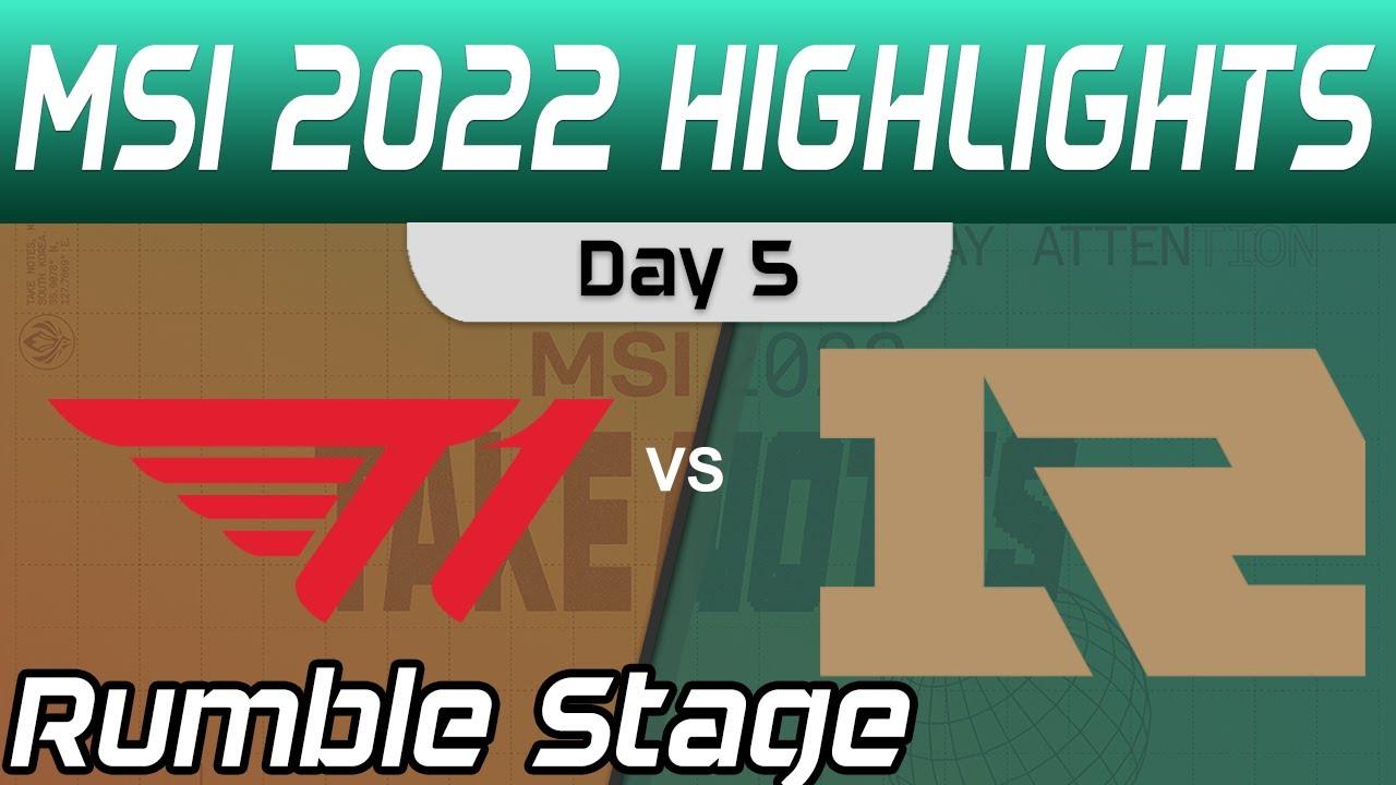 T1 vs RNG Highlights Day 5 MSI 2022 Rumble Stage T1 vs Royal Never Give Up by Onivia thumbnail