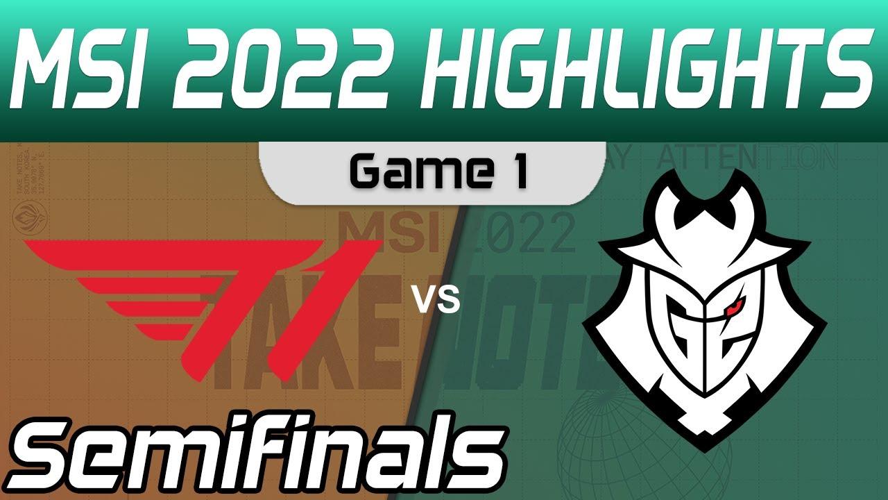 T1 vs G2 Highlights Game 1 Semifinals MSI 2022 T1 vs G2 Esports by Onivia thumbnail