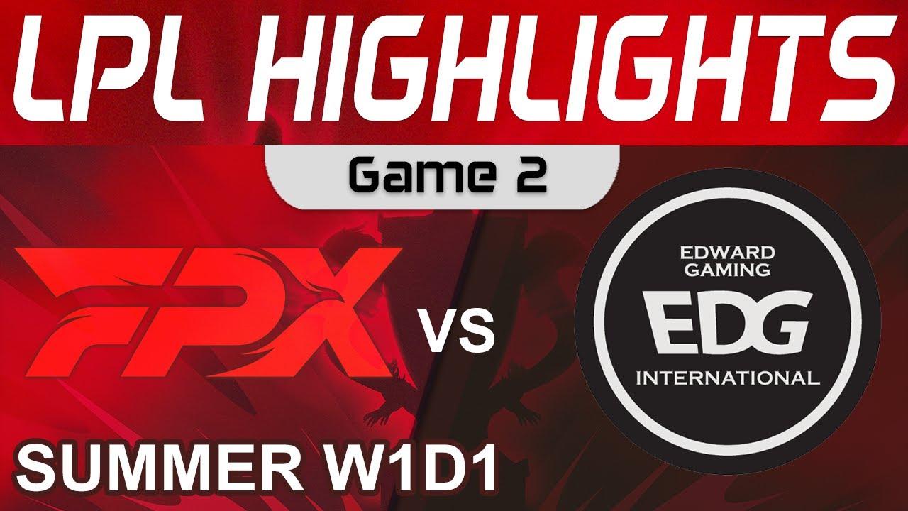 FPX vs EDG Highlights Game 2 LPL W1D1 Summer Season 2022 FunPlus Phoenix vs EDward Gaming by Onivia thumbnail