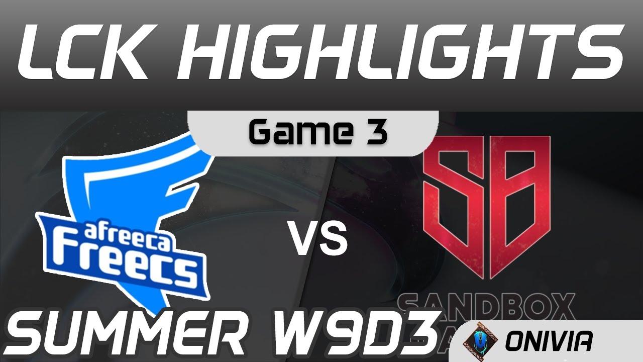 AF vs SB Highlights Game 3 LCK Summer Season 2020 W9D3 Afreeca Freecs vs SANDBOX Gaming by Onivia thumbnail