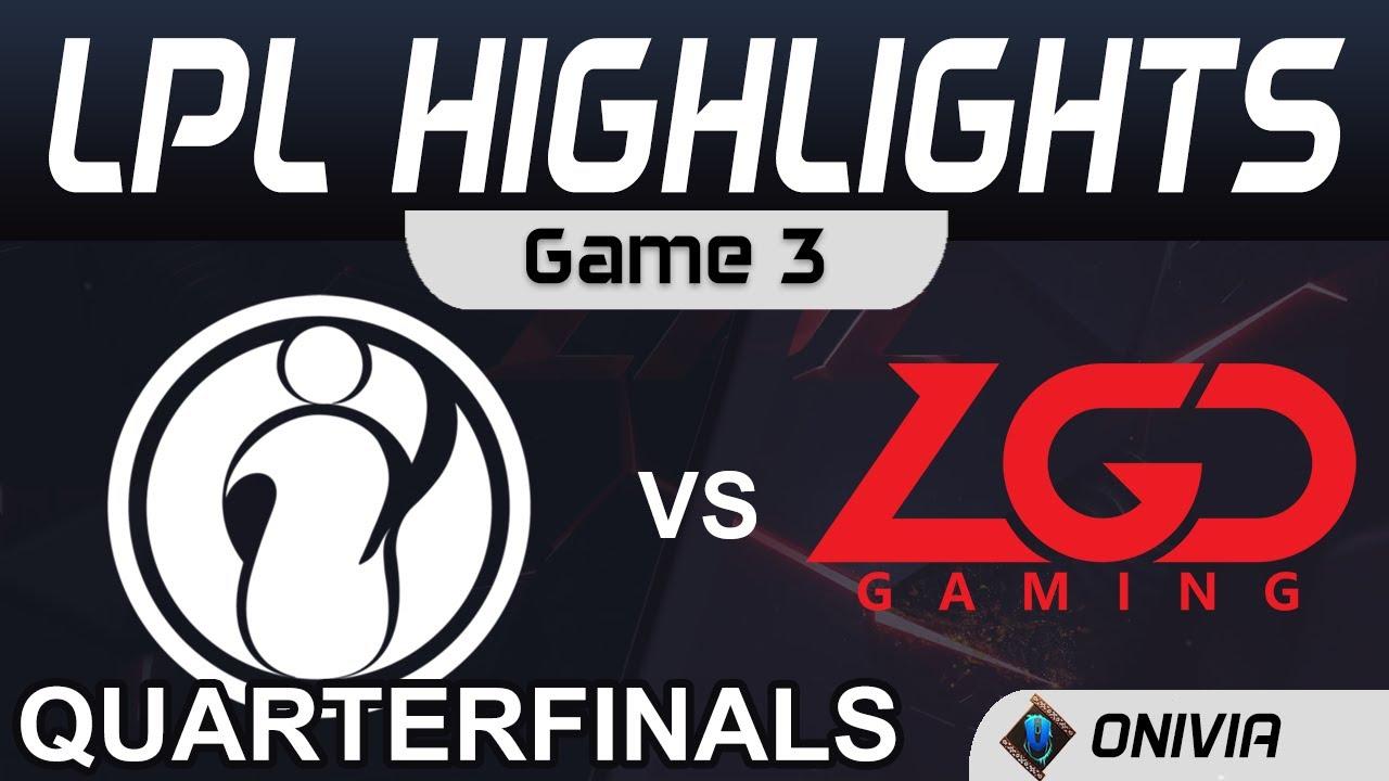 IG vs LGD Highlights Game 3 Quarterfinals LPL Summer Playoffs 2020 Invictus Gaming vs LGD Gaming by thumbnail