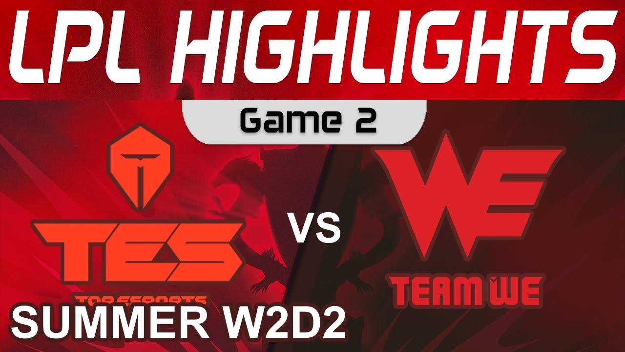 TES vs WE Highlights Game 2 LPL W2D2 Summer Season 2022 Top Esports vs Team WE by Onivia thumbnail